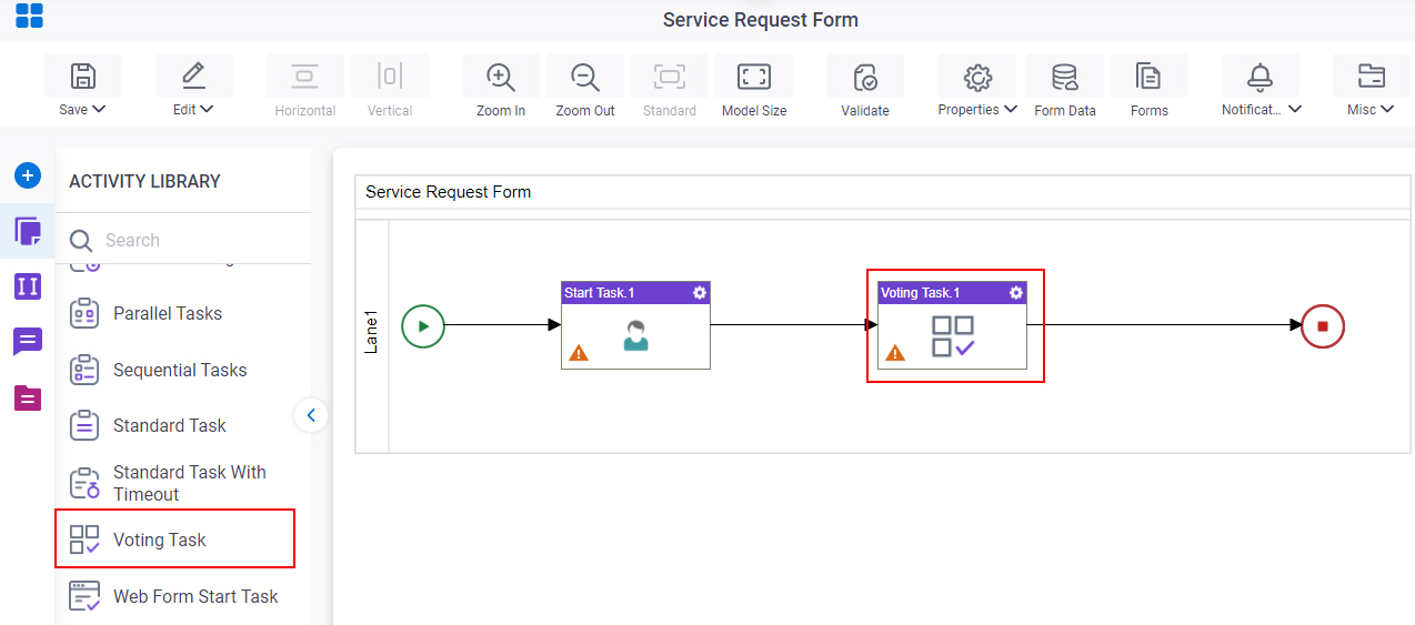 Drag Voting Task activity