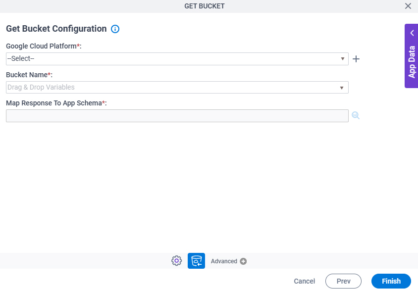 Get Bucket Configuration screen