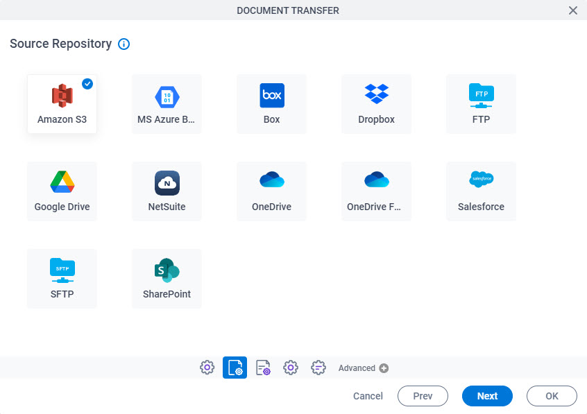 Source Repository screen