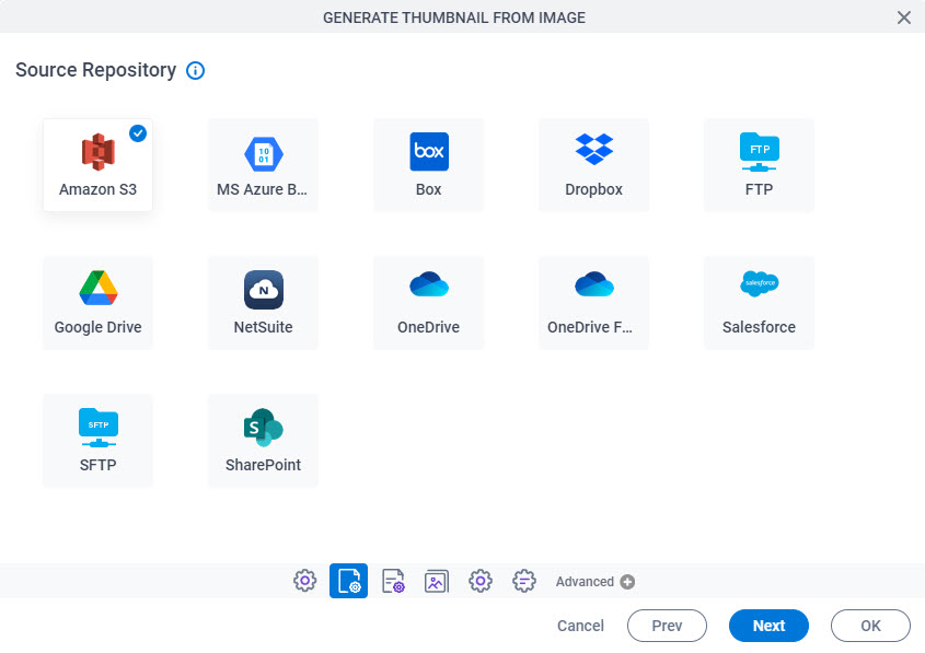 Source Repository screen