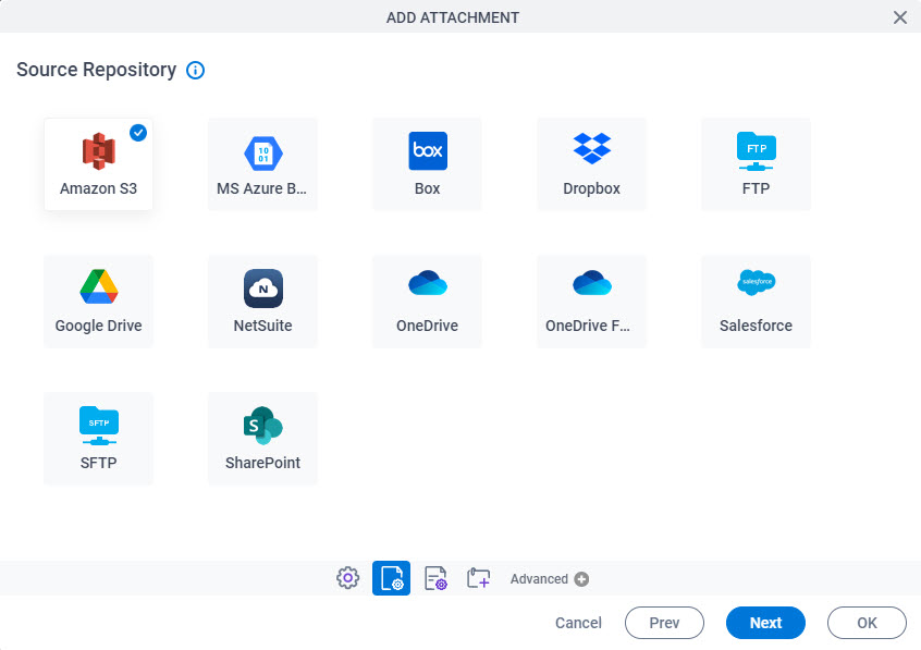 Source Repository screen