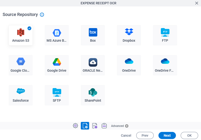 Source Repository screen