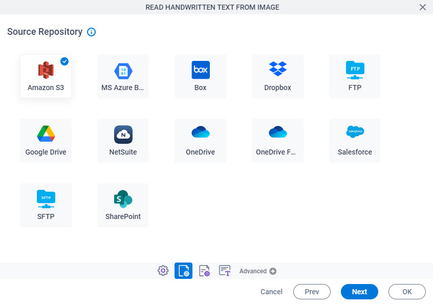 Source Repository screen