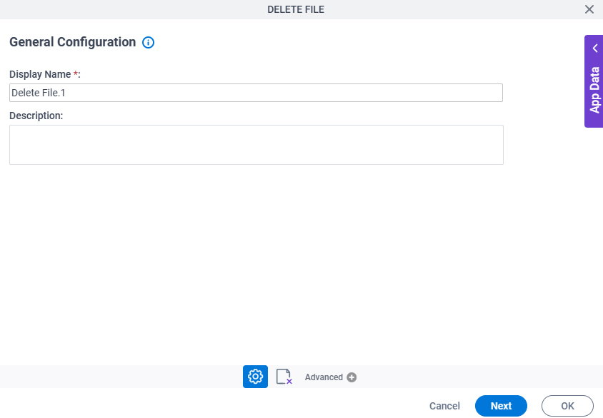 General Configuration screen