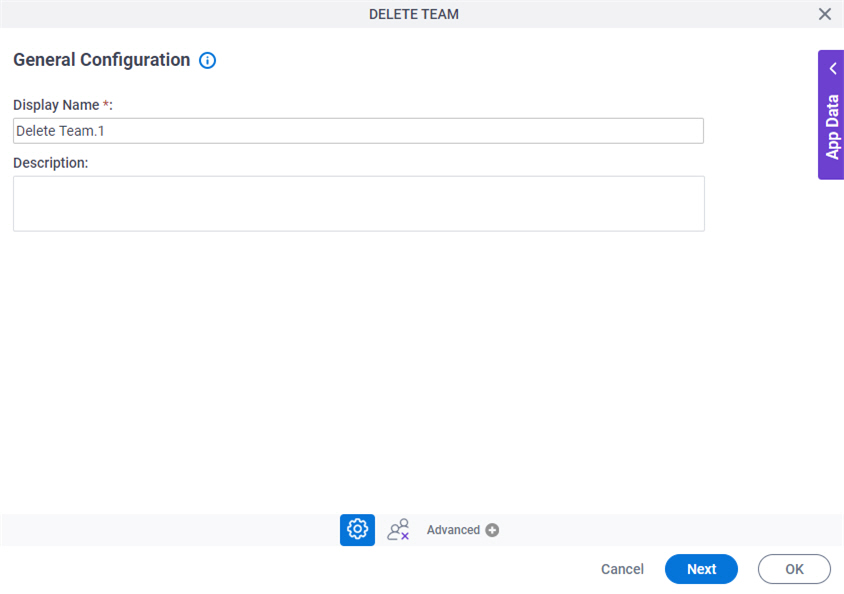 General Configuration screen