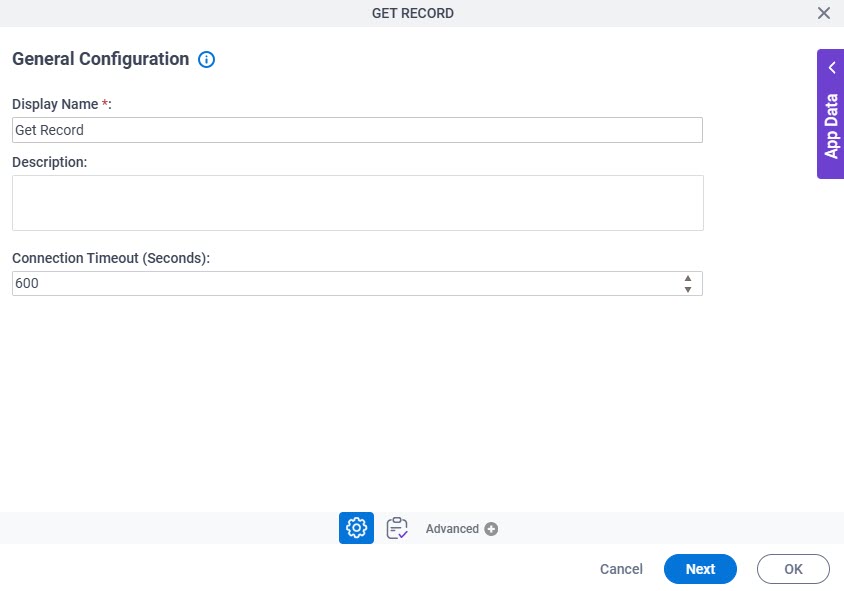 General Configuration screen