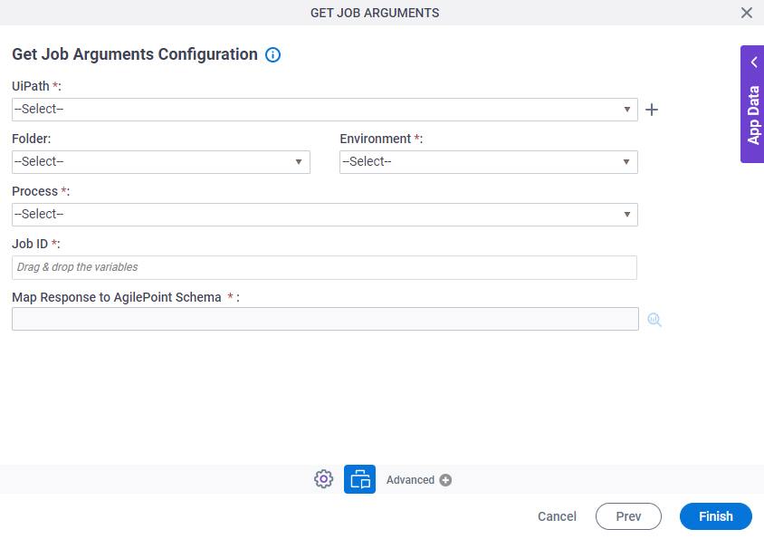 Get Job Status Configuration screen