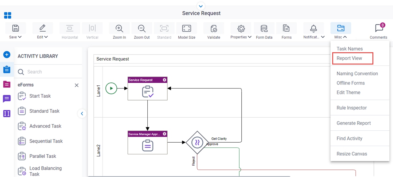 Click Report View