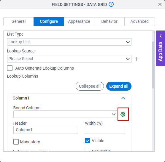 Click Configure Enum