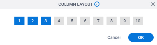 Column Layout screen