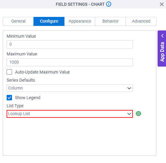 Configure tab