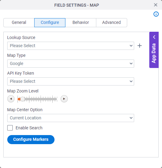 Configure tab