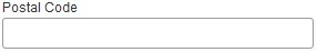 Postal Code form control