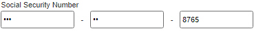 Social Security Number form control