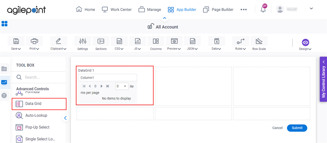 Data Grid Form Control