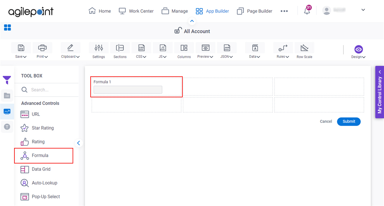 Formula Form Control