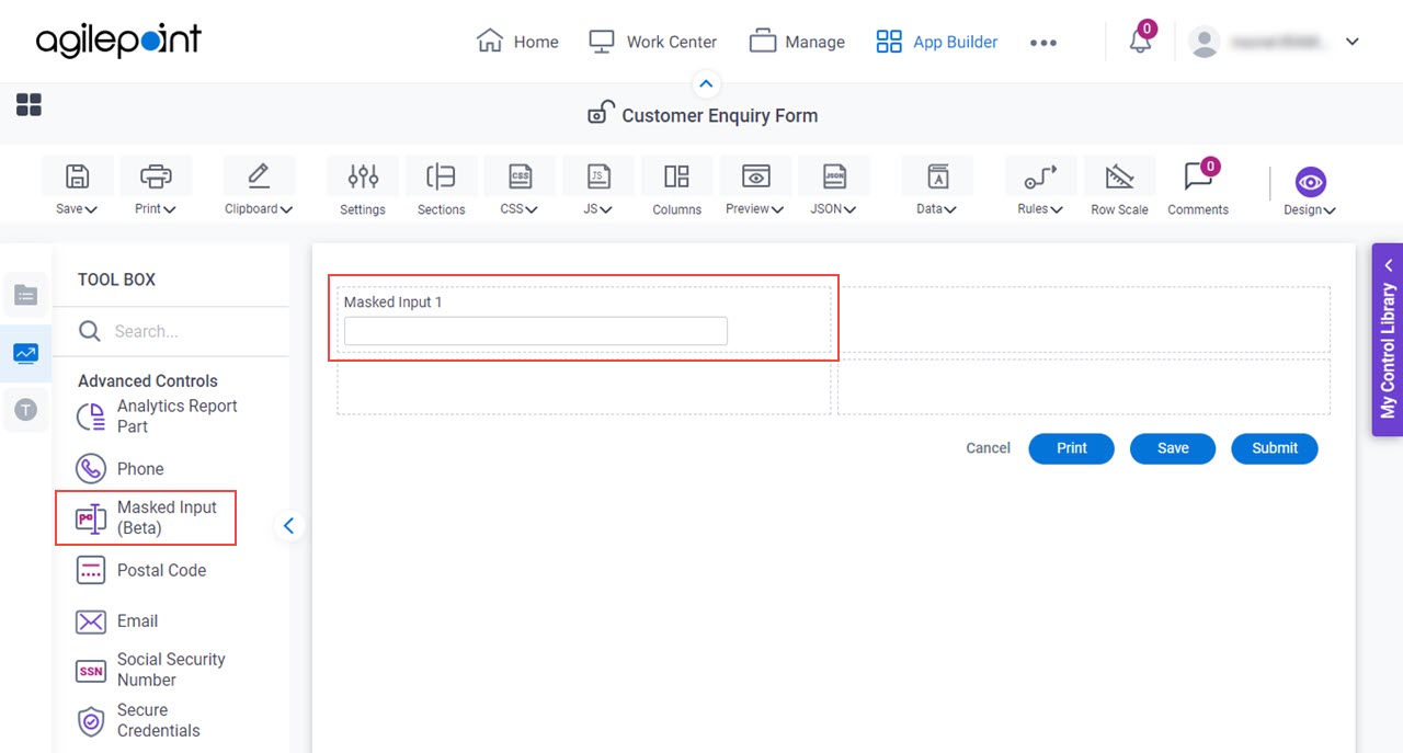 Masked Input Form Control