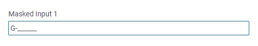 Masked Input form control