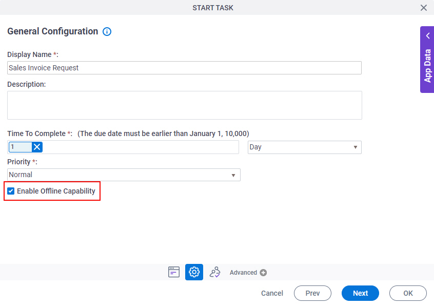 Select Enable Offline Capability