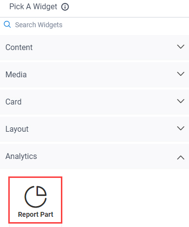 Report Part Widget
