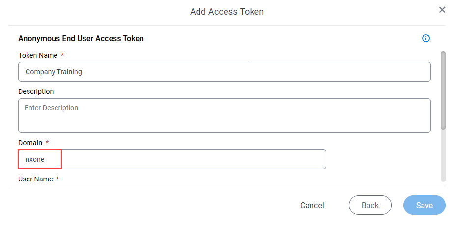 Global Access Tokens Domain