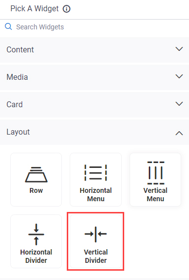 Vertical Divider Widget