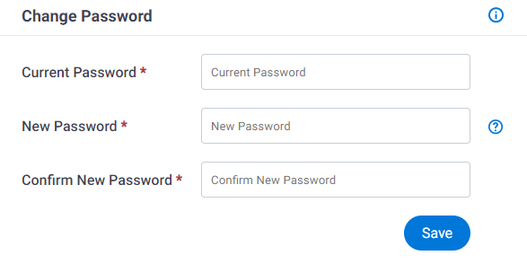 Change Password screen