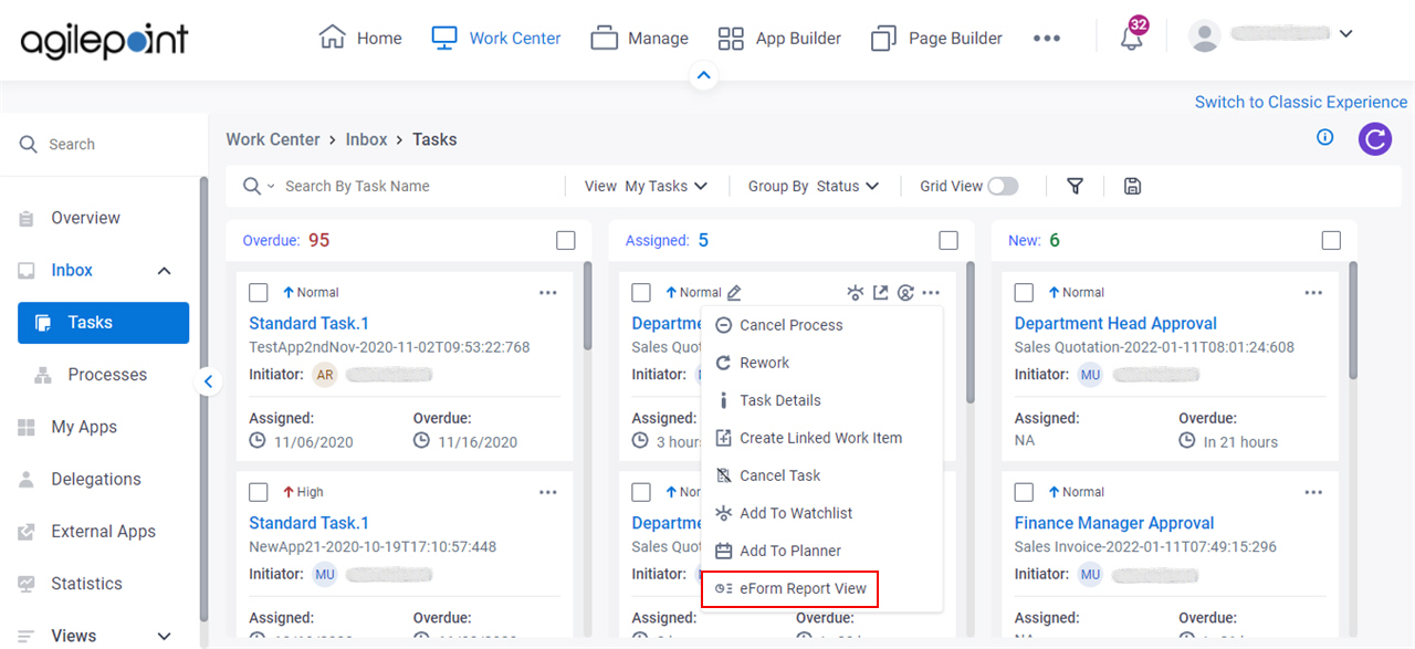 Click eForms Report View