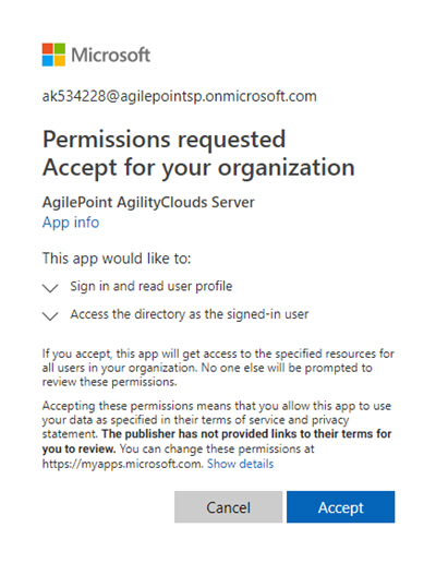 Allow Permission screen