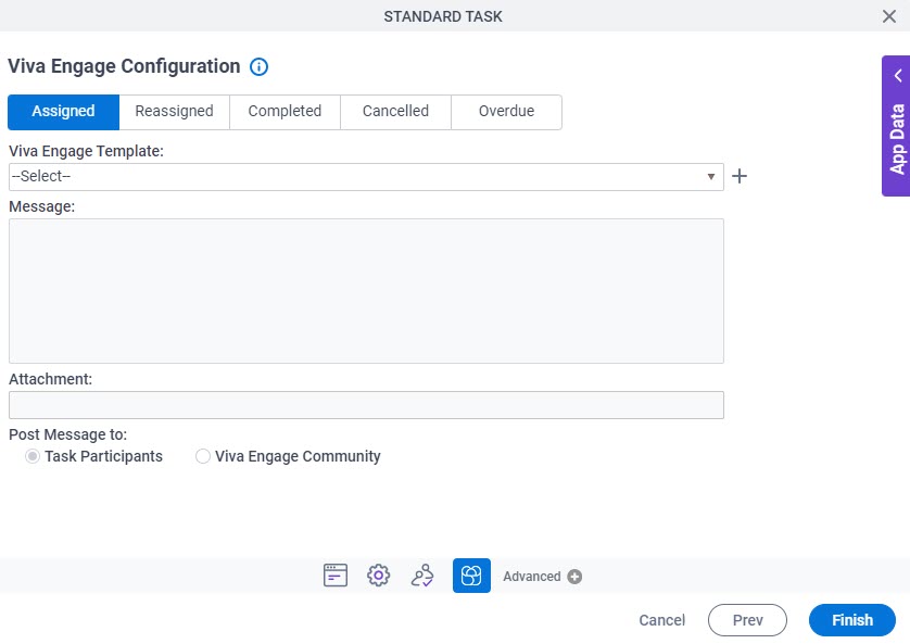 Yammer Configuration screen
