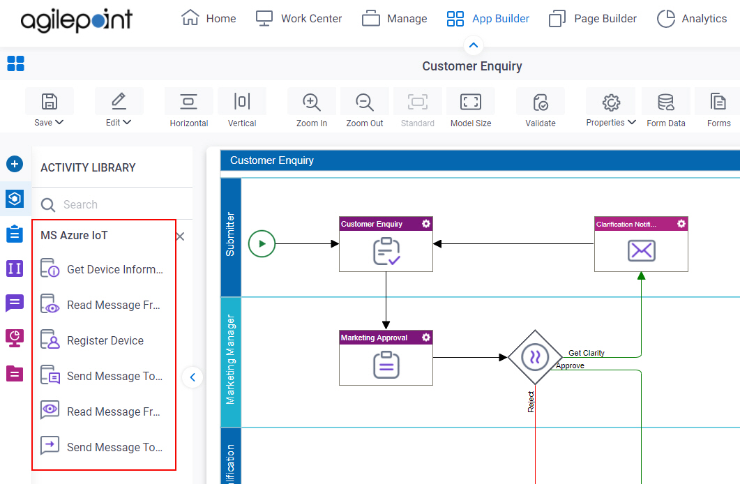 Process Activities for Microsoft Azure IoT