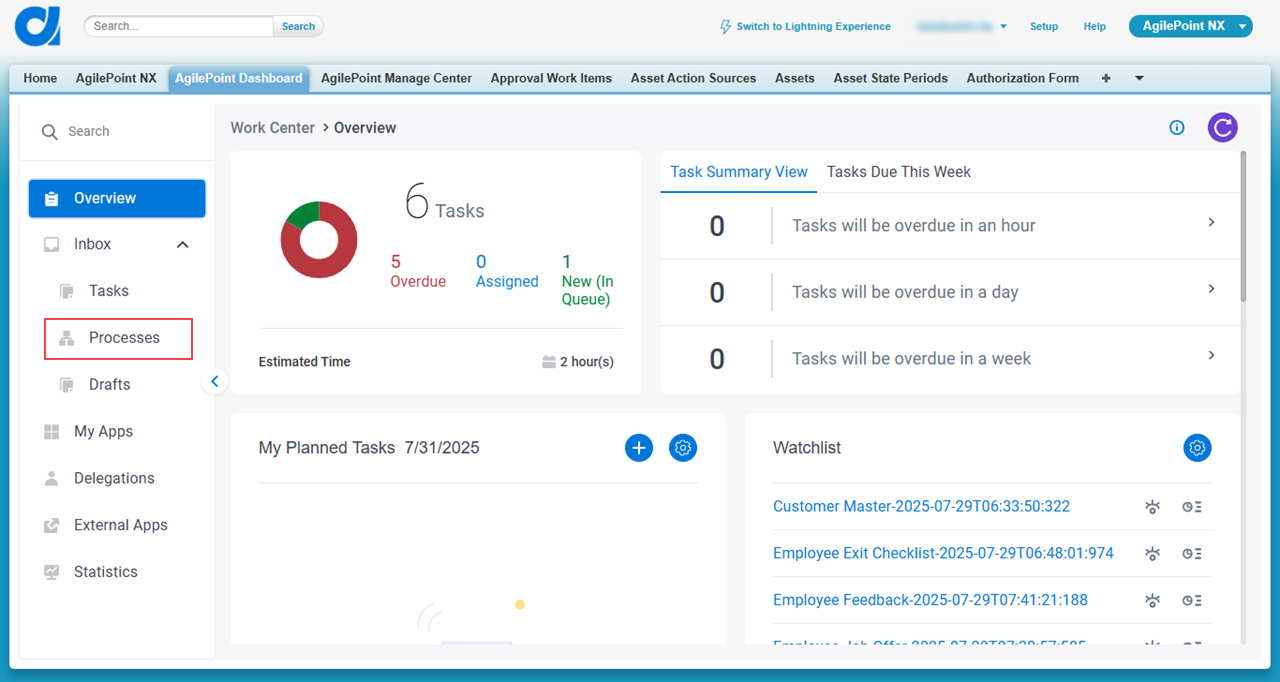 Click Inbox Processes