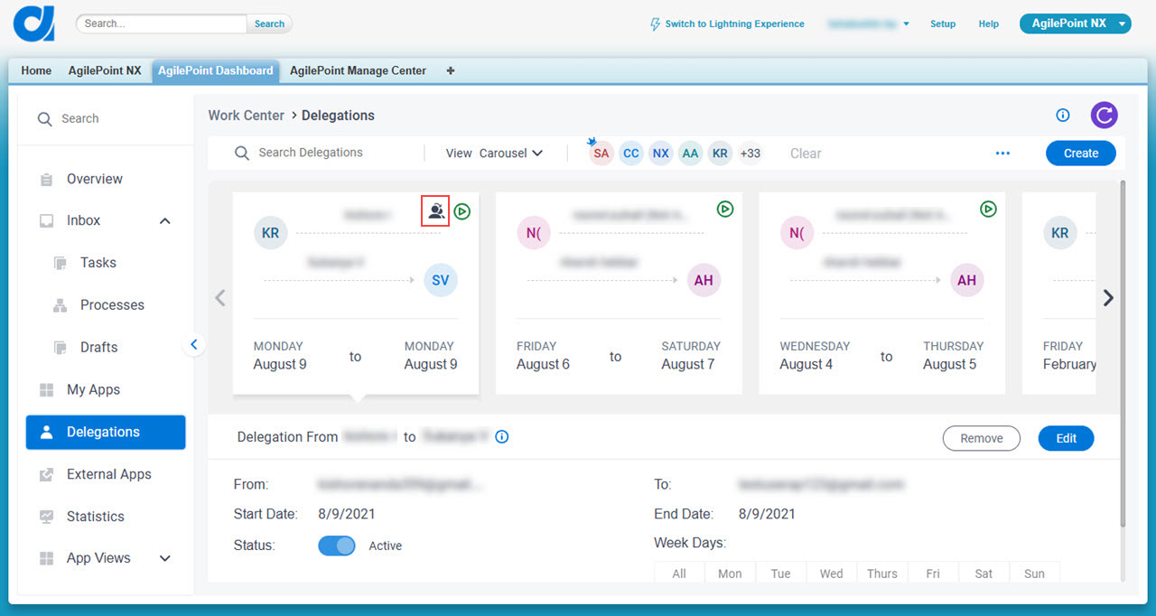 View Delegated Tasks