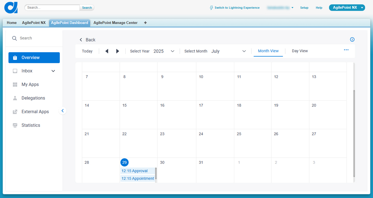 Manage Planned Tasks screen