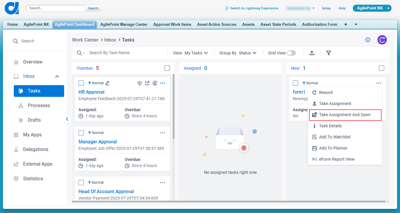 Click Take Assignment And Open Screen