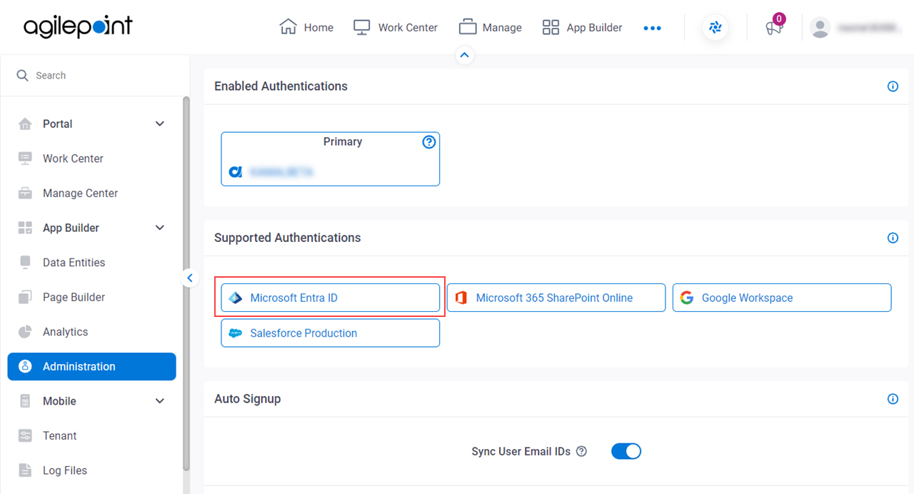 Click Microsoft Entra ID