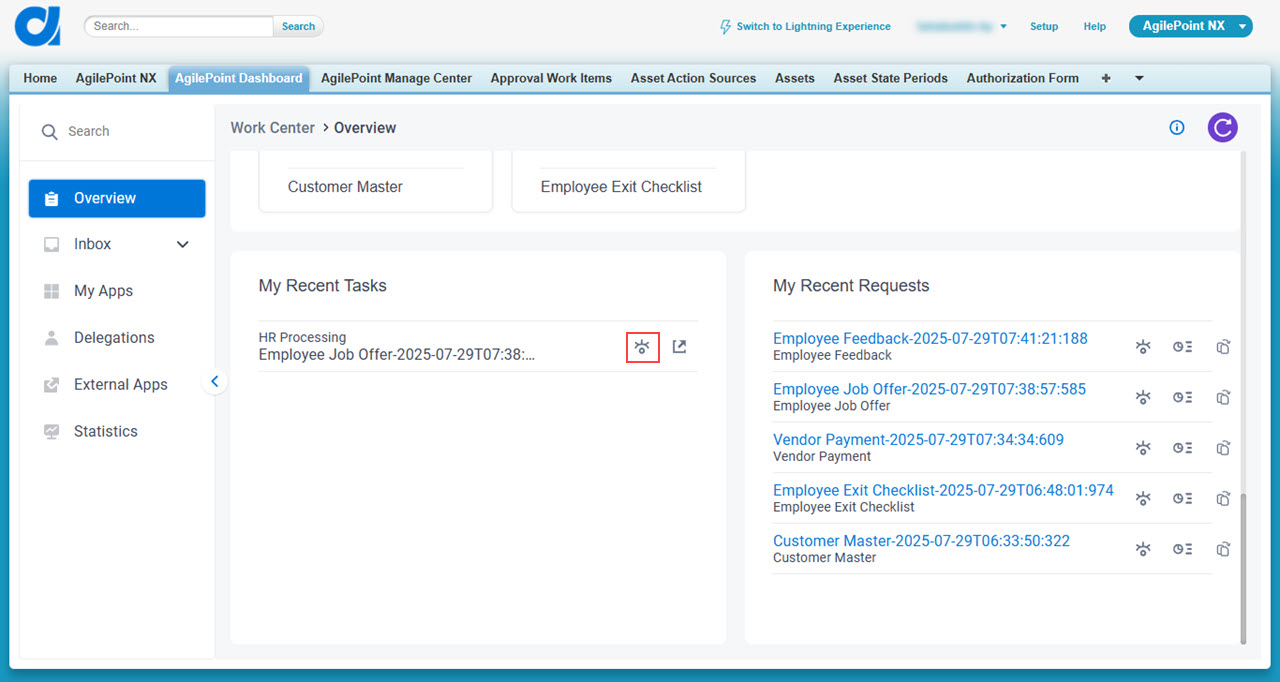 Click View Process