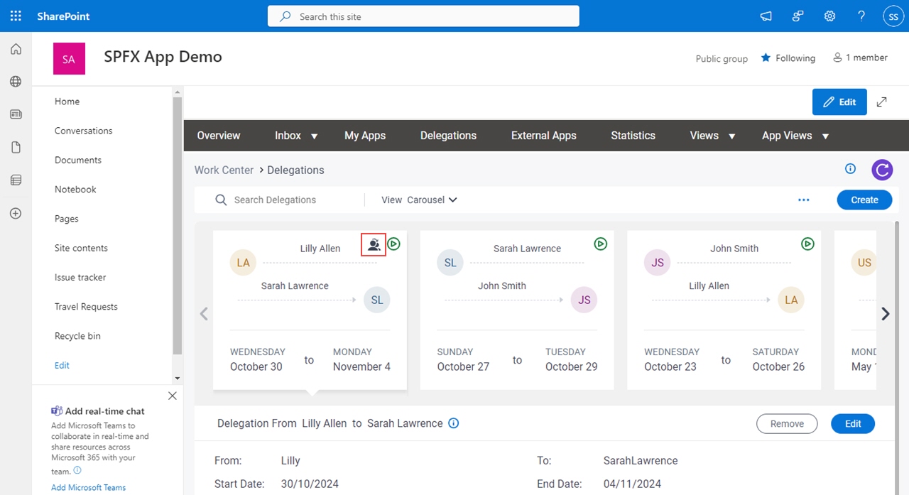 View Delegated Tasks