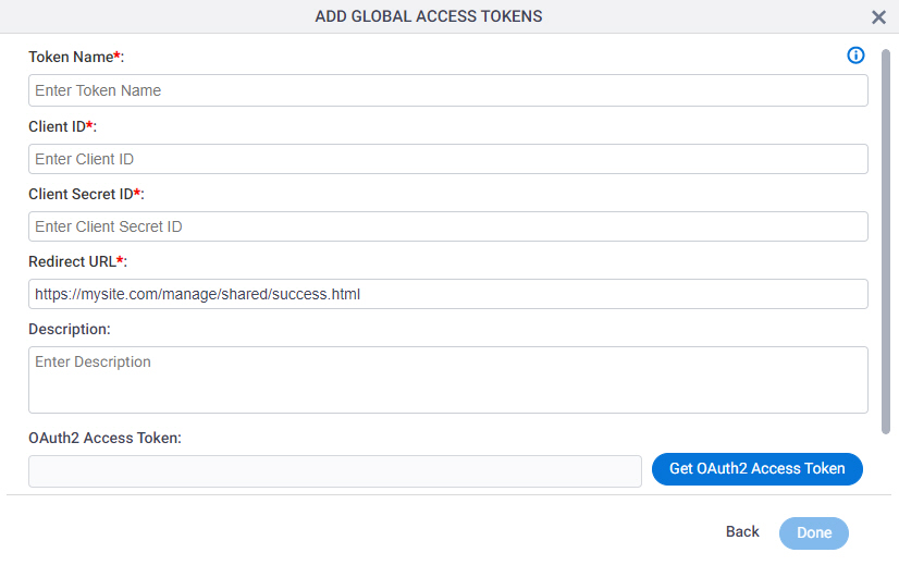 Google Drive Access Token screen