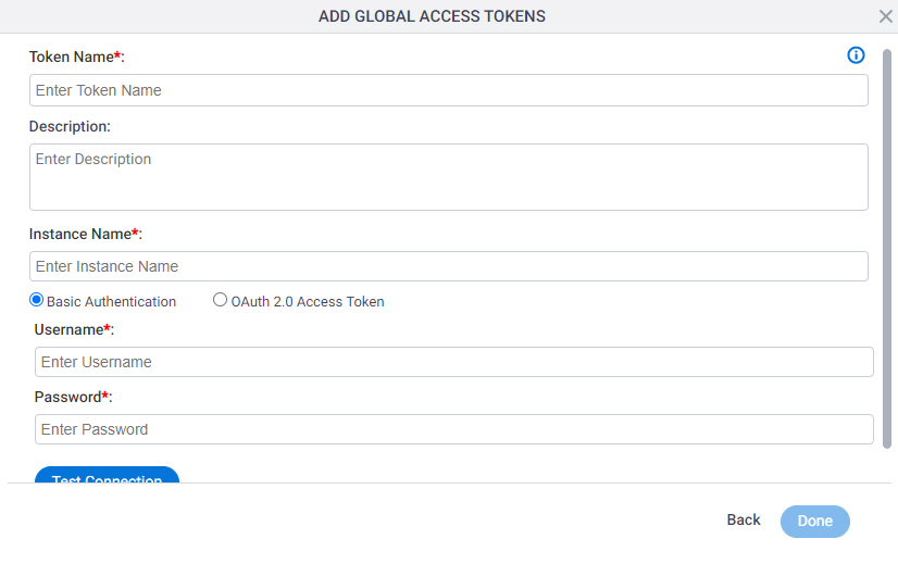 ServiceNow Access Token screen