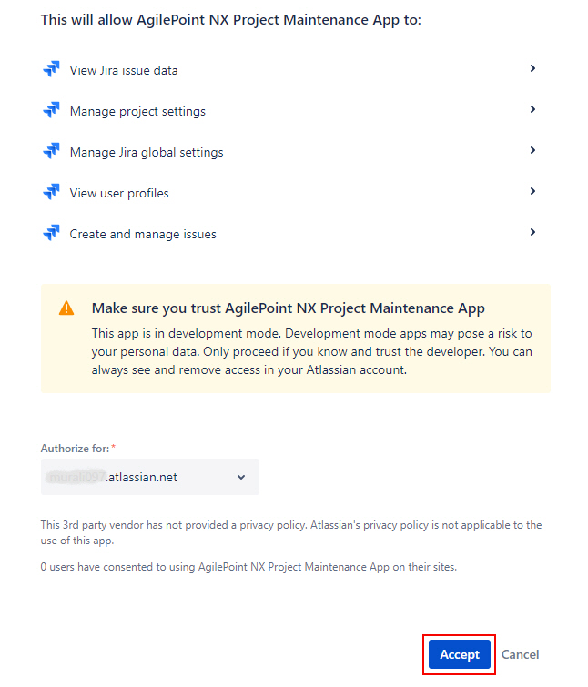 Accept Jira App