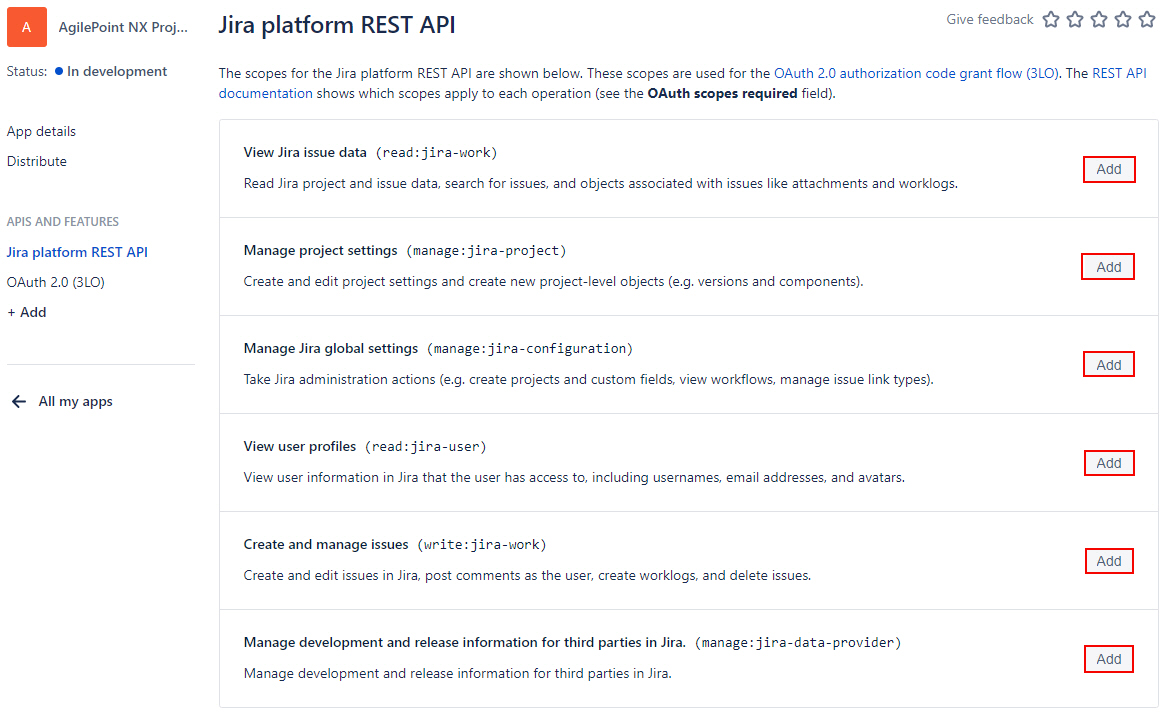 Add Oauth2 scopes