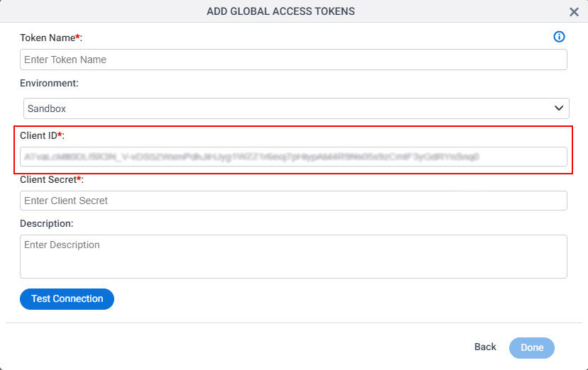 PayPal Access Token screen