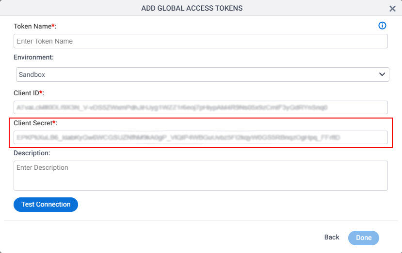 PayPal Access Token screen