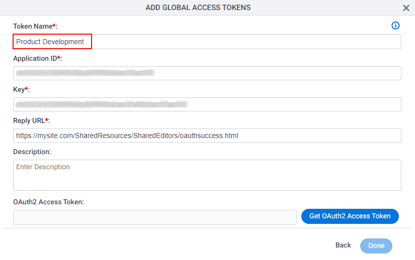 Power BI Access Token screen