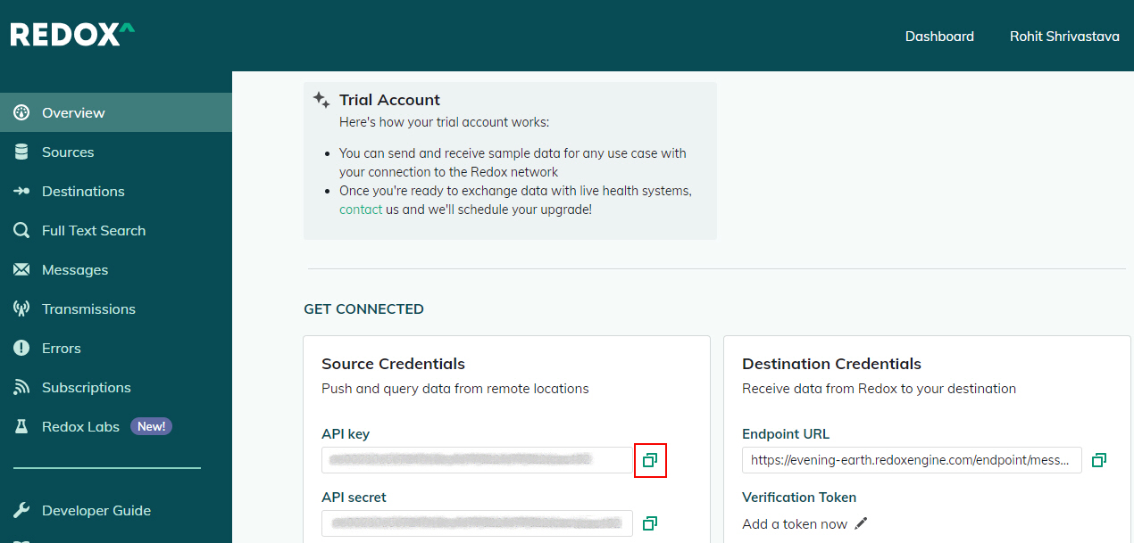 Copy Api Key