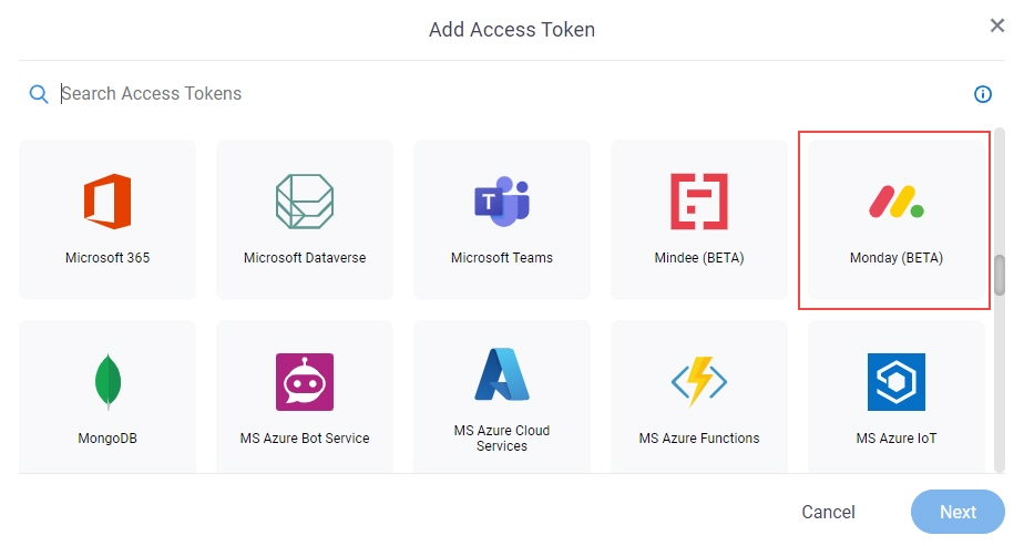 Select Monday Access Token