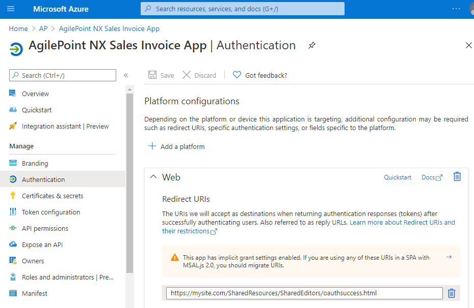 AgilePoint NX Sales Invoice screen