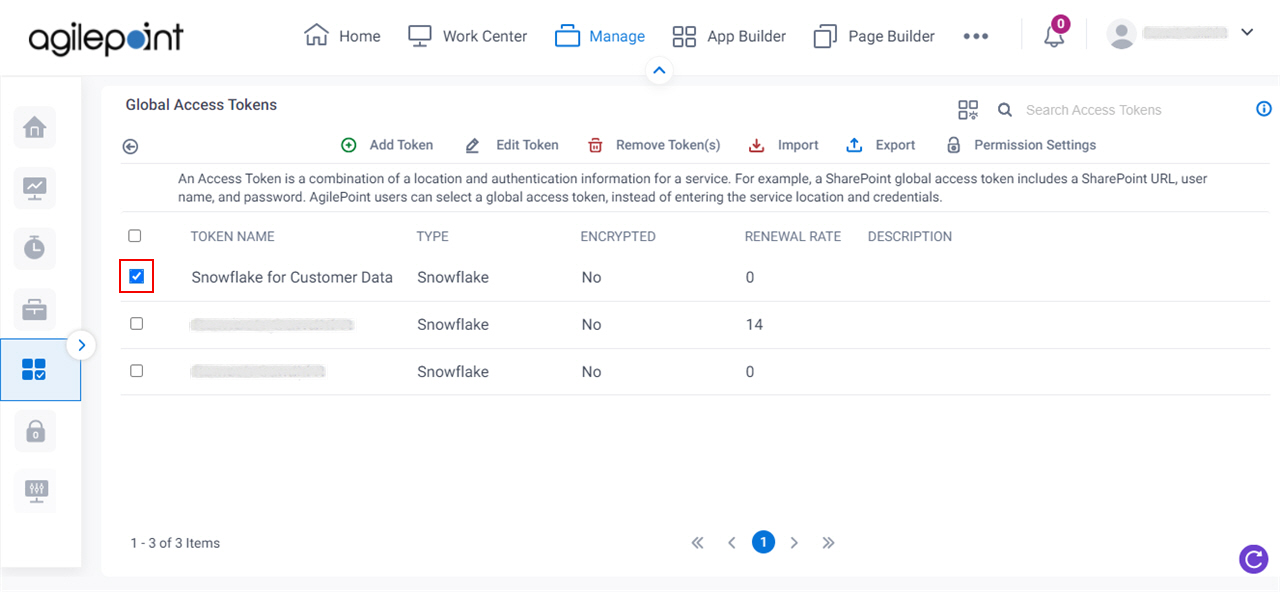 Select Snowflake Access Token