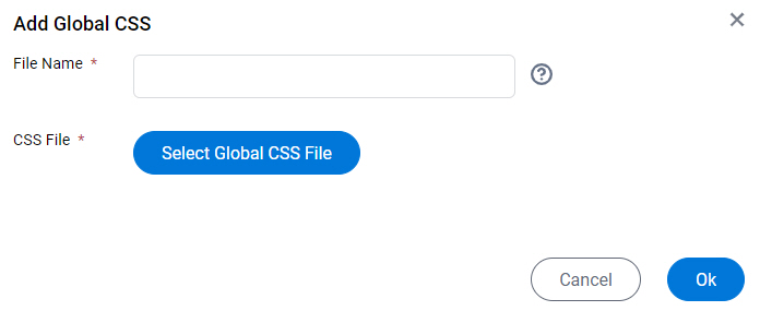 Add Global CSS screen